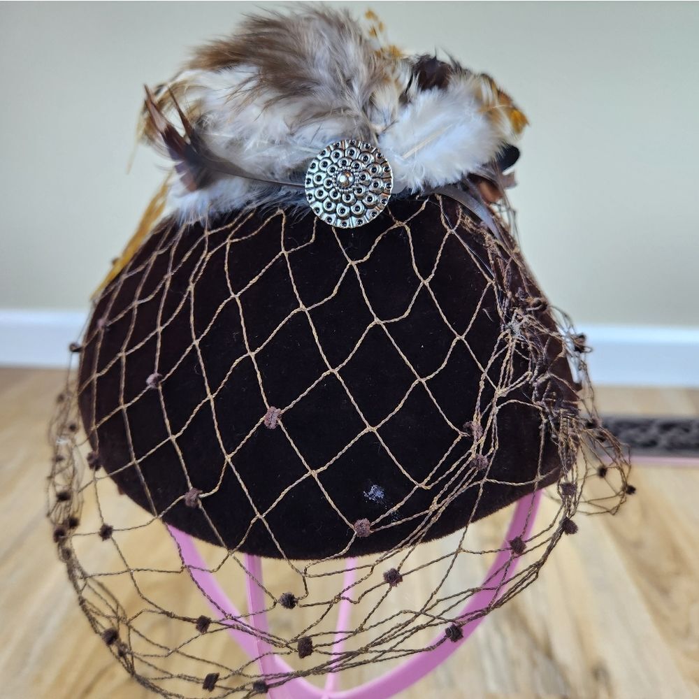 🔹️Vintage Jan Leslie Jacomet French Handmade Fascinator Hat - Picture 3 of 16